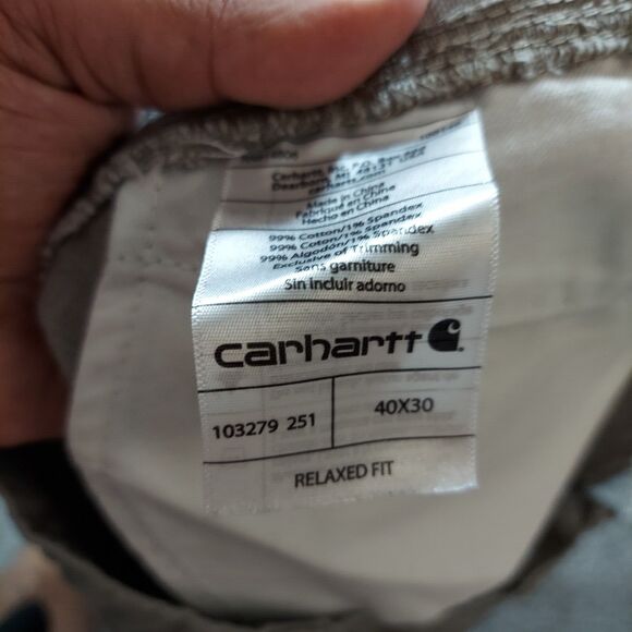 Carhartt Relaxed Fit Rugged Flex Mens Size 40X30 Zip Fly Carpenter Pants 103279 - Picture 7 of 8